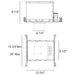 6" Fire Rated New Construction Can, 120-277V