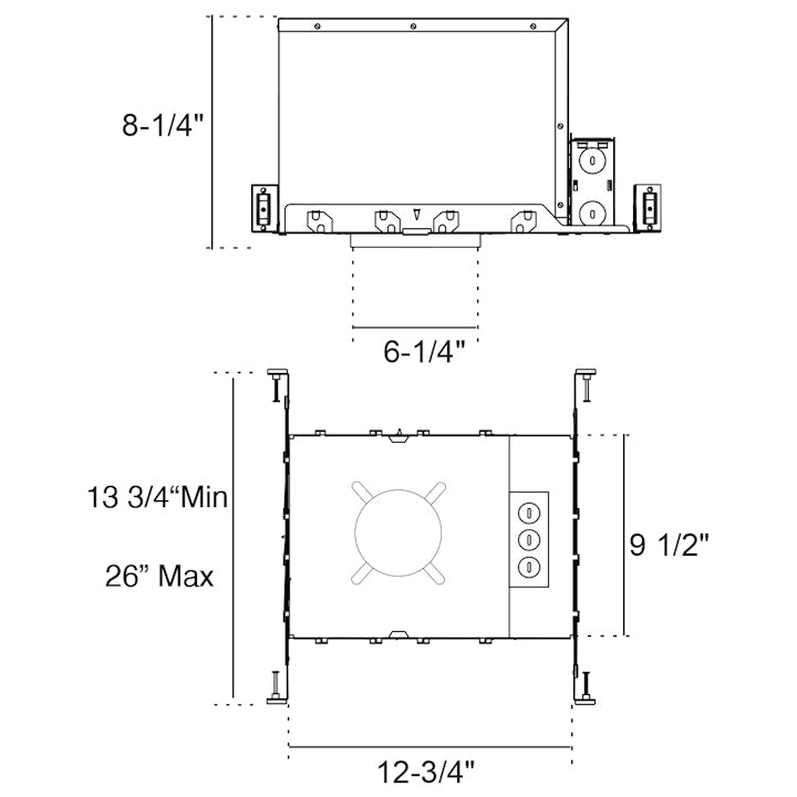 6" Fire Rated New Construction Can, 120-277V