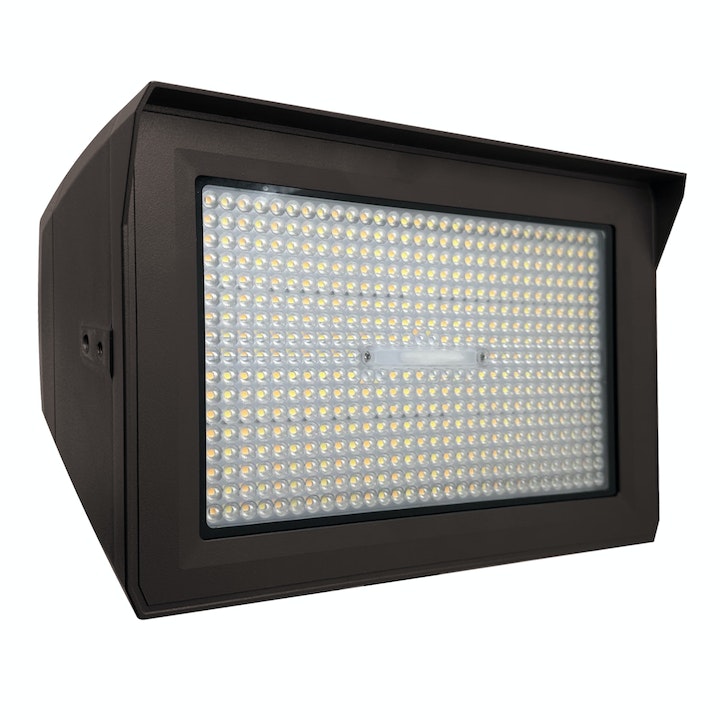 LED Flood Light, 45,000 Lumen Max, CCT and Wattage Selectable, Integrated Photocell, 277-480V