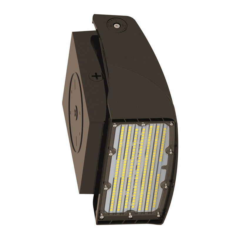 LED Full Cutoff Adjustable Wall Pack, 30W, 4050 Lumens, CCT Selectable, 120-277V, Bronze Finish