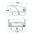 LED Full Cutoff Adjustable Wall Pack, 13882 Lumen Max, Wattage and CCT Selectable, 120-277V, Bronze, Black, or White Finish