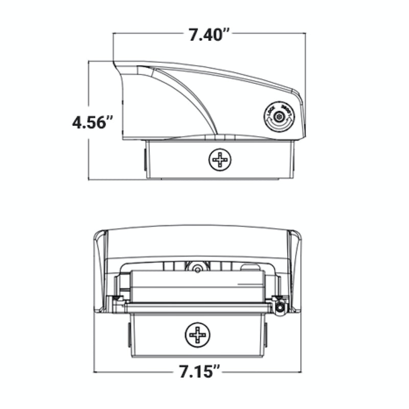 LED Full Cutoff Adjustable Wall Pack, 30W, 4050 Lumens, CCT Selectable, 120-277V, Bronze Finish