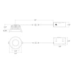 3" Frosted Downlight: M-Line, 10W, 800 Lumens, CCT Selectable, 120V, White Finish