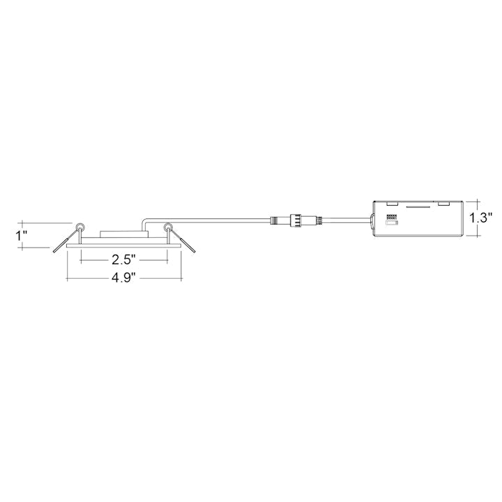 4" External J-Box Adjustable Downlight: Slim-Line, 600 Lumens, 9W, CCT Selectable, 120V