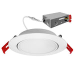 4" External J-Box Adjustable Downlight: Slim-Line, 600 Lumens, 9W, CCT Selectable, 120V