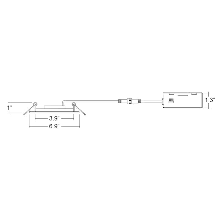 6" External J-Box Adjustable Downlight: Slim-Line, 800 Lumens, 12W, CCT Selectable, 120V