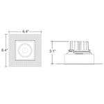 4" Multiple Trimless: Single Head, 1000 Lumens, 15W, 120V