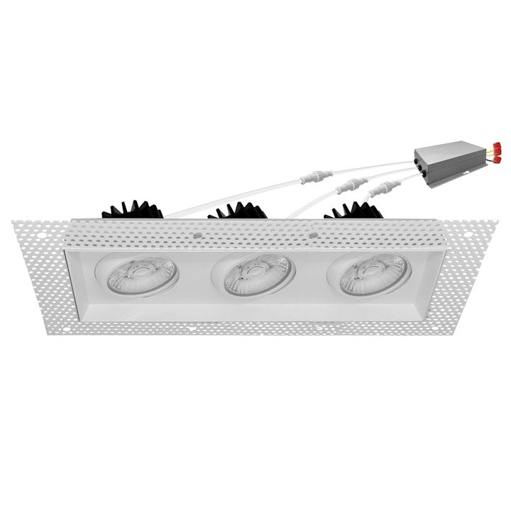 4" Multiple Trimless: Triple Head, 3000 Lumens, 45W, 120V