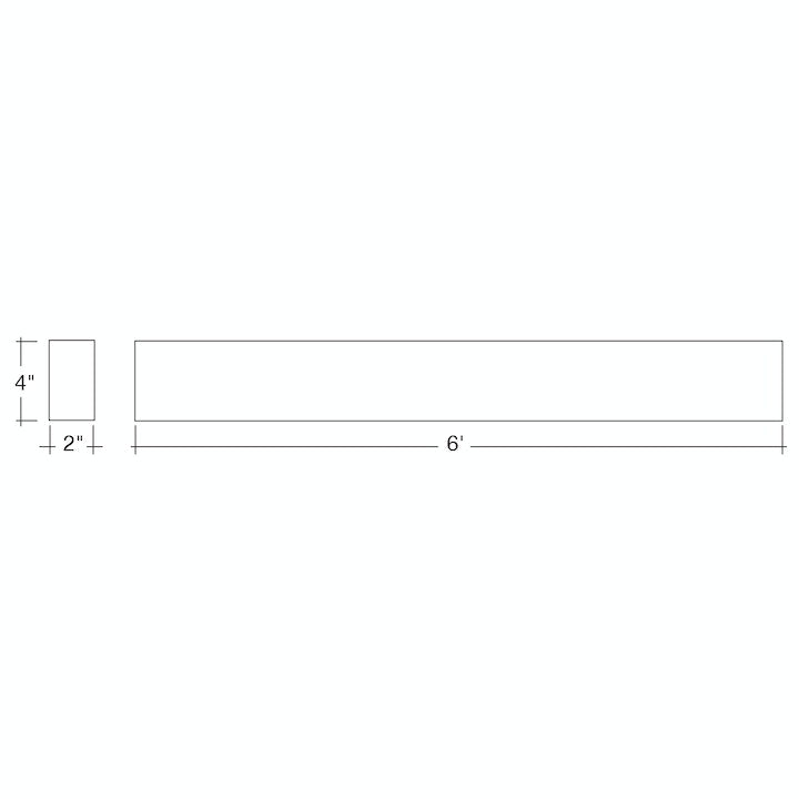 6FT Architectural Linear Downlight, 9000 Lumen Max, Wattage and CCT Selectable, 120-277V