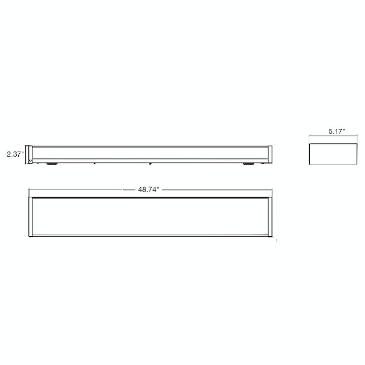 4FT Prismatic LED Wrap Light, 4600 Lumens, 40W, CCT Selectable, 120-277V