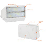 Wall Pack: FC-Line, 21,750 Lumen Max, Wattage and CCT Selectable, 120-277V, Black or White Finish