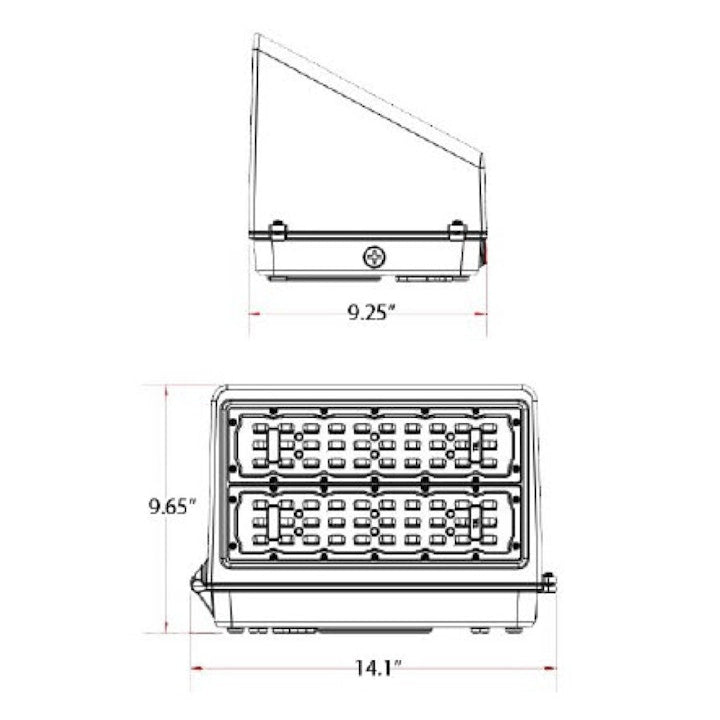 Wall Pack: FC-Line, 21,750 Lumen Max, Wattage and CCT Selectable, 120-277V, Black or White Finish