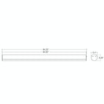 8' Architectural Tubular Linear Fixture, 80W, 9200 Lumens, CCT Selectable, 120-277V