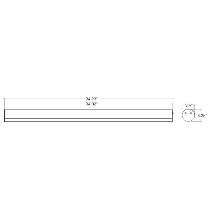 ARCY-8' Linear Fixture, Up & Downlight, 9200 Lumens, 80W, CCT Selectable, 120-277V