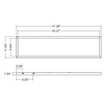 1x4 Surface Mount LED Panel: Internal-Line, 1.34" Thick, 4400 Lumen Max, Wattage and CCT Selectable, 120-277V