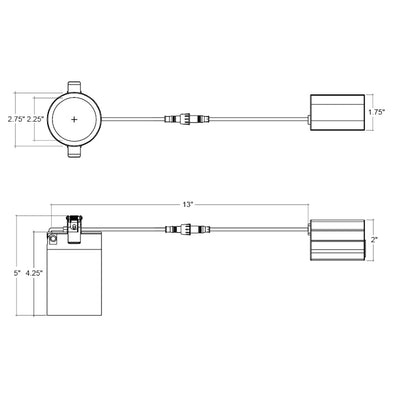 3" Cylinder Downlight: 1000 Lumens, 15W, CCT Selectable, 120V, White or Black Finish