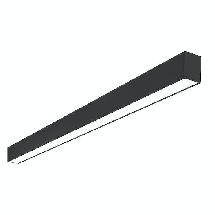 8FT C-Line: Suspended Linear w/ Uplight, 12500 Lumen Max, Wattage and CCT Selectable, 120-277V, Black or White Finish