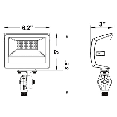 Mini Flood Light: ARCY-Line, 15,000 Lumen Max, Wattage and CCT Selectable, 120-277V