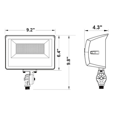 Mini Flood Light: ARCY-Line, 15,000 Lumen Max, Wattage and CCT Selectable, 120-277V