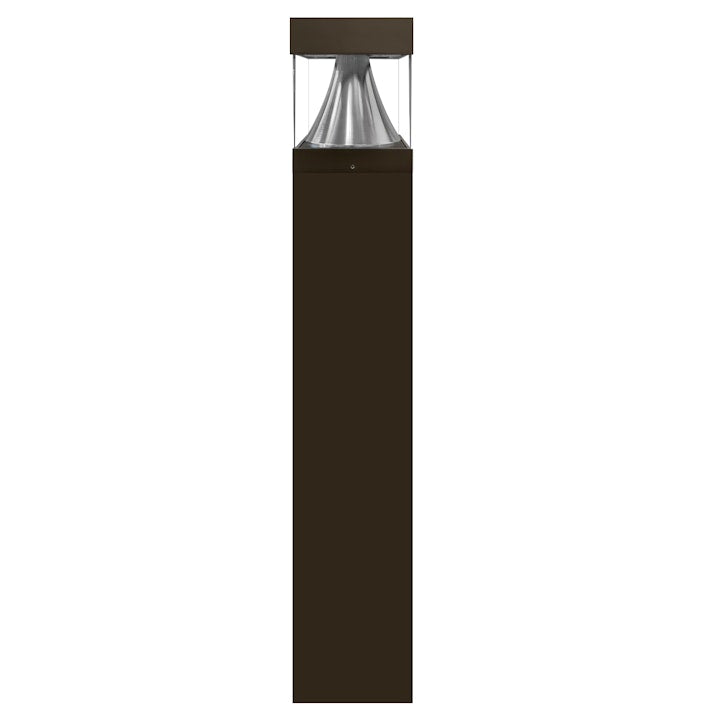 Bollard Square Flat Top, 2860 Lumen Max, Wattage and CCT Selectable, 120-277V, Bronze or Black Finish