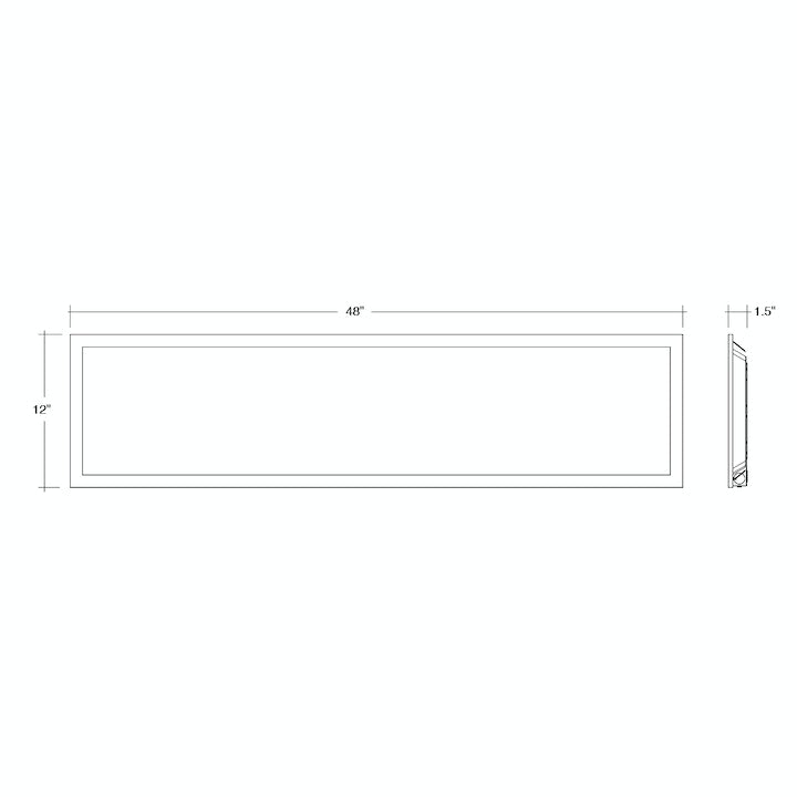 1 X 4 Foot LED Panel: Backlit-Line, 4400 Lumens, Wattage and CCT Selectable, 120-277V