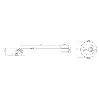 4" Regressed Gimbal Downlight for Sloped Ceilings (Canless), 8W, CCT Selectable, 120V, White or Black Round