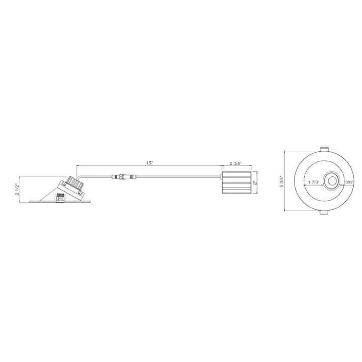 4" Regressed Gimbal Downlight for Sloped Ceilings (Canless), 8W, CCT Selectable, 120V, White or Black Round