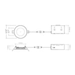 6" External J-Box Round Downlight: Slim-Line, 1150 Lumen Max, Wattage and CCT Selectable, 120V