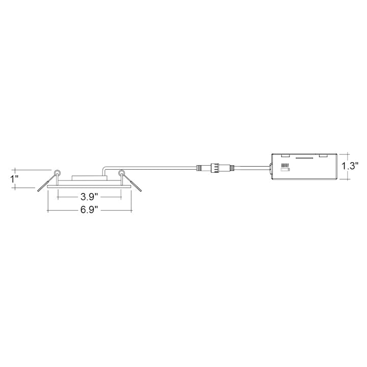 6" External J-Box Adjustable Downlight: Slim-Line, 800 Lumens, 12W, CCT Selectable, 120V