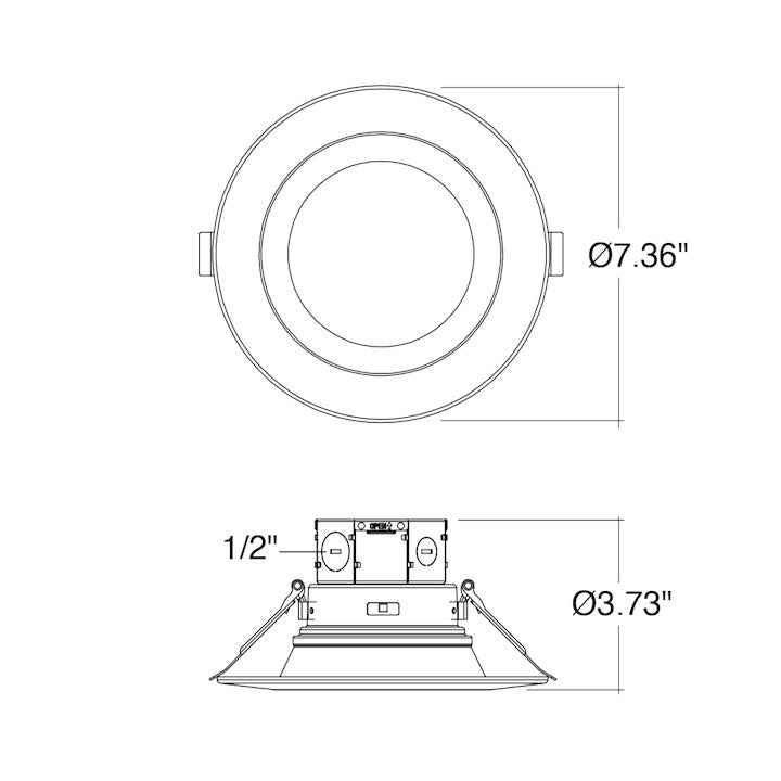 5/6" Retrofit Downlight: RDL-Line, 15W, 1125 Lumens, 120V