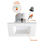 4" Square Retrofit Downlight, 11W, 750 Lumens, 120V