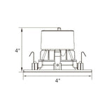 4" Square Retrofit Downlight, 11W, 750 Lumens, 120V