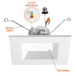 6" Square Retrofit Downlight, 14W, 1100 Lumens, 120V