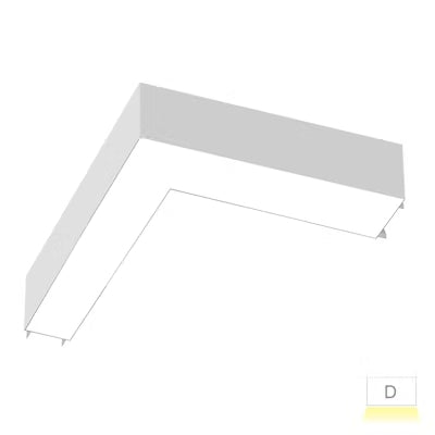 12x12" L-Shape Downlight, 3000 Lumen Max, Wattage and CCT Selectable, 120-277V