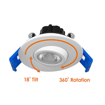 2" Gimbal Downlight: SnapTrim-Line, 350 Lumens, 5W, CCT Selectable, 120V