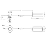 2" Gimbal Downlight: SnapTrim-Line, 350 Lumens, 5W, CCT Selectable, 120V