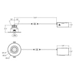 3" Regressed Gimbal Round Downlight: SnapTrim-Line, 600 Lumens, 8W, CCT Selectable, 120V