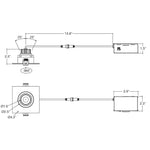 3" Regressed Gimbal Downlight: SnapTrim-Line, 600 Lumens, 8W, CCT Selectable, 120V