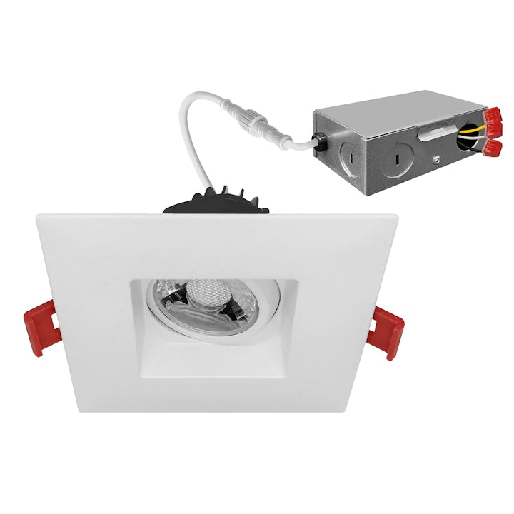 3" Regressed Gimbal Downlight: SnapTrim-Line, 600 Lumens, 8W, CCT Selectable, 120V