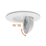 2" Floating Gimbal Canless Downlight, 400 Lumens, 5W, CCT Selectable, 120V