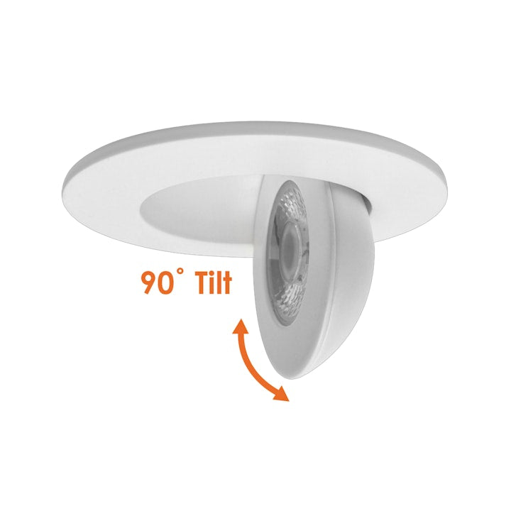 2" Floating Gimbal Canless Downlight, 400 Lumens, 5W, CCT Selectable, 120V