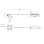 2" Floating Gimbal Canless Downlight, 400 Lumens, 5W, CCT Selectable, 120V