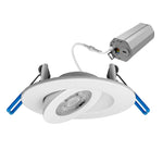 2" Floating Gimbal Canless Downlight, 400 Lumens, 5W, CCT Selectable, 120V