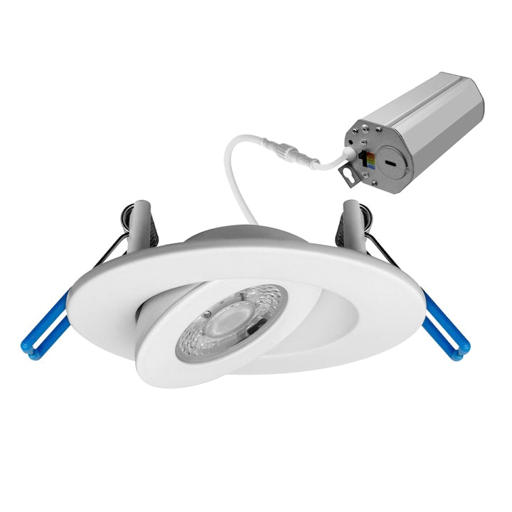 2" Floating Gimbal Canless Downlight, 400 Lumens, 5W, CCT Selectable, 120V