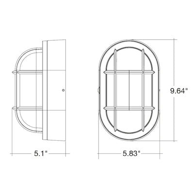 Bulk-Line: Wall Pack, 1,700 Lumen Max, Wattage and CCT Selectable, 120-277V