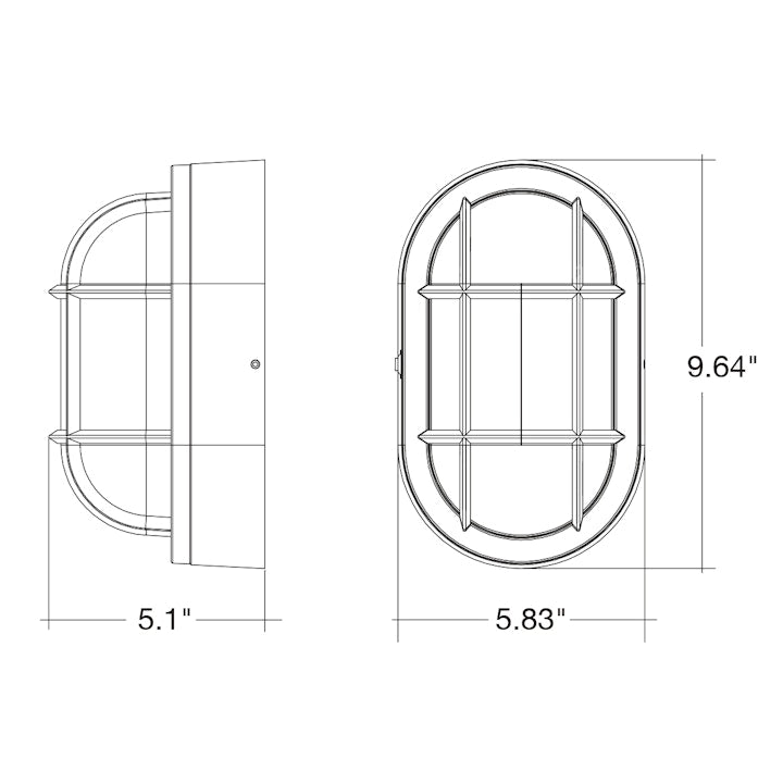 Bulk-Line: Wall Pack, 1,700 Lumen Max, Wattage and CCT Selectable, 120-277V