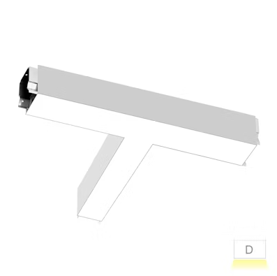 22x10" T-Shape  Downlight, 4320 Lumen Max, Wattage and CCT Selectable, 120-277V