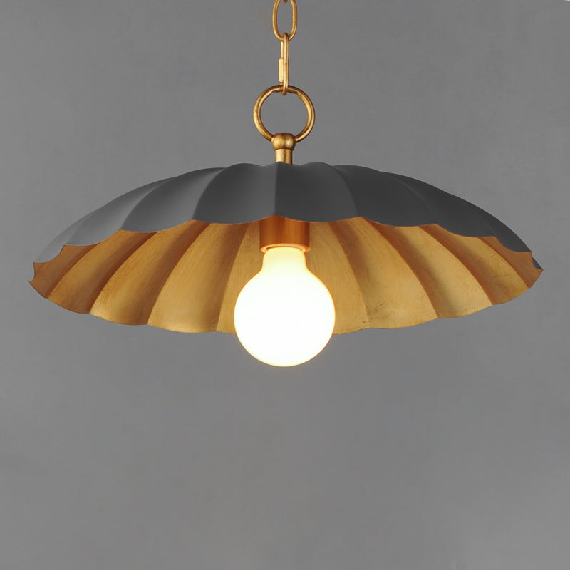 Primrose 1-Light Pendant, Black, Dark Grey or Matte White