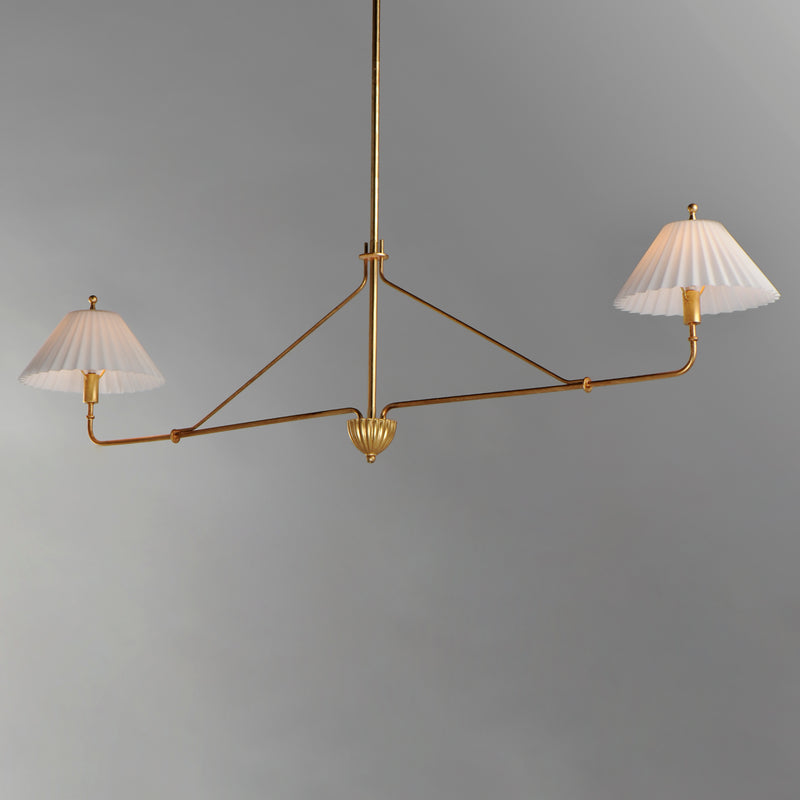 Kismet 2-Light Pendant, Gold Leaf