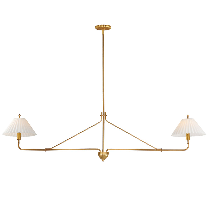 Kismet 2-Light Pendant, Gold Leaf